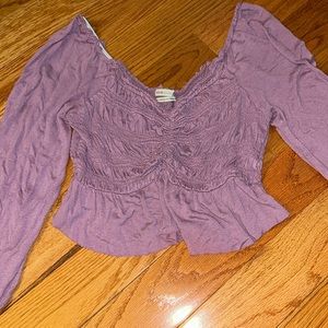 Urban Outfitters Purple Scrunch Blouse